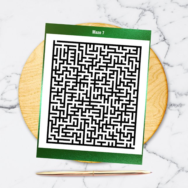Puzzle Maze sept vert | Cartes d'activité (Créateur téléchargé)