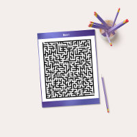 Puzzle Maze un violet | Cartes d'activité