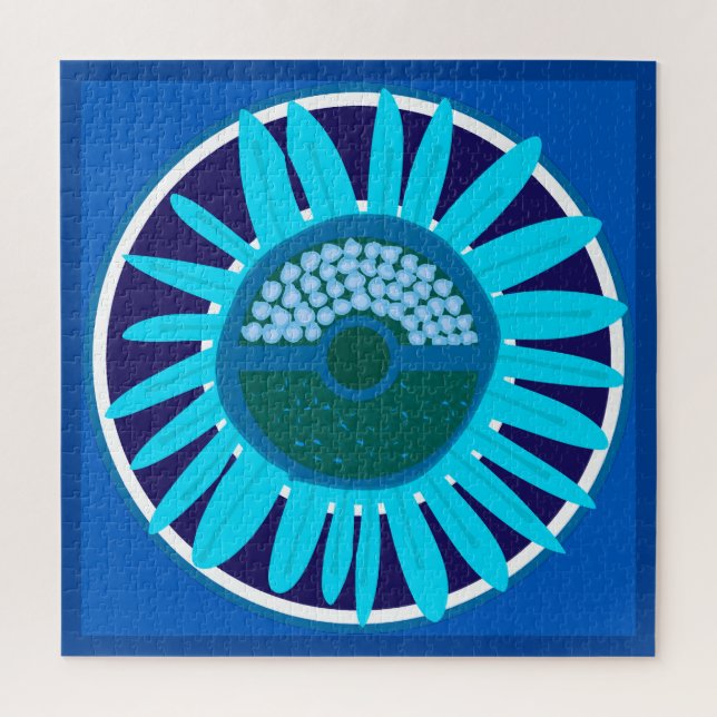 Puzzle Mazipoodles Sunflower Sunshine : Bleu 1 (Vertical)