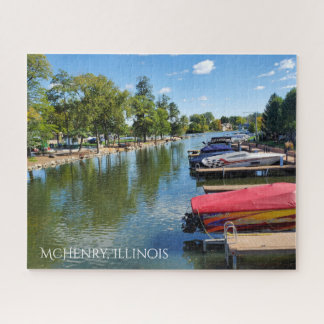 Puzzle McHenry, promenade de la rivière Illinois sur la r