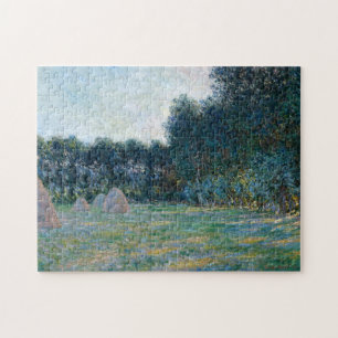Puzzle Meadow with Haystaches near Giverny Monet Fine Art