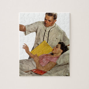 Puzzle Médecine Ancienne, Médecin avec Patiente Féminine