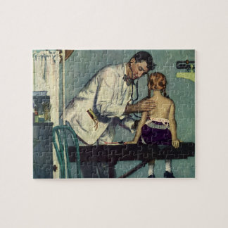Puzzle Médecine vintage, Docteur à la vue d'une patiente