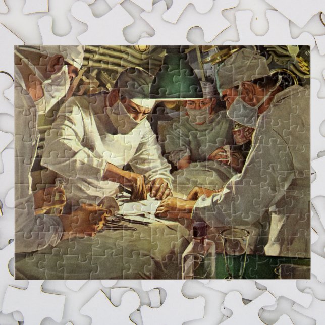 Puzzle Médecine vintage, Médecins pratiquant la chirurgie (Créateur téléchargé)