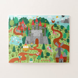Puzzle Medieval Fairytale Kingdom Fantasy Castle Kids Fun
