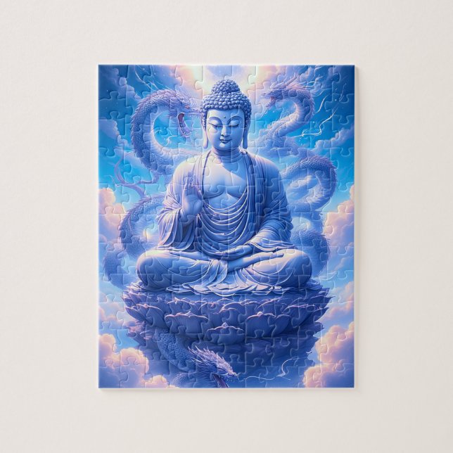 Puzzle Méditation Bouddha Dragon Mystique (Vertical)