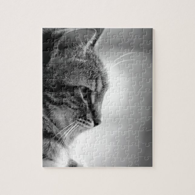 Puzzle Méditation de chats noir et blanc (Vertical)