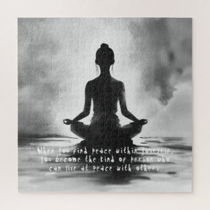 Puzzle Méditation Yoga Instructeur Lotus Pose Peinture à