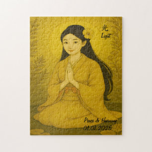 Puzzle Méditation Zen personnalisée Minutieuse Japon illu