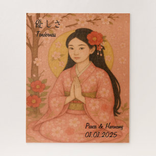 Puzzle Méditation Zen personnalisée Minutieuse Japon illu