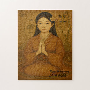 Puzzle Méditation Zen personnalisée Minutieuse Japon illu