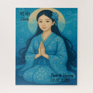 Puzzle Méditation Zen personnalisée Minutieuse Japon illu