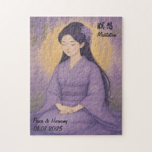 Puzzle Méditation Zen personnalisée Minutieuse Japon illu