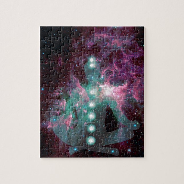 Puzzle Méditer avec les chakras activés (Vertical)