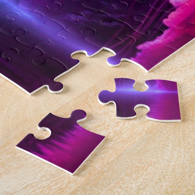 Puzzle Méduse multicolore dans la grotte Lune (Côté)