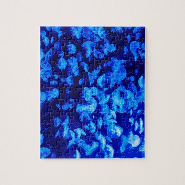 Puzzle Méduses en mer bleue profonde (Vertical)