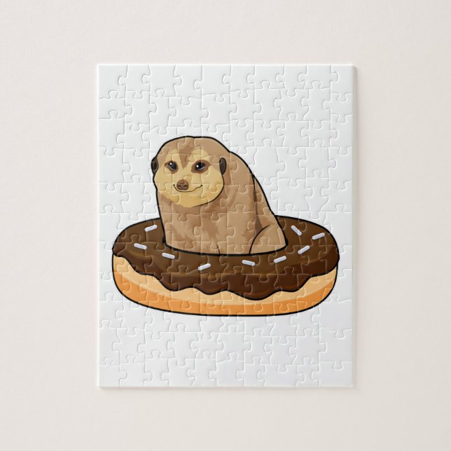 Puzzle Meerkat avec Donut (Vertical)