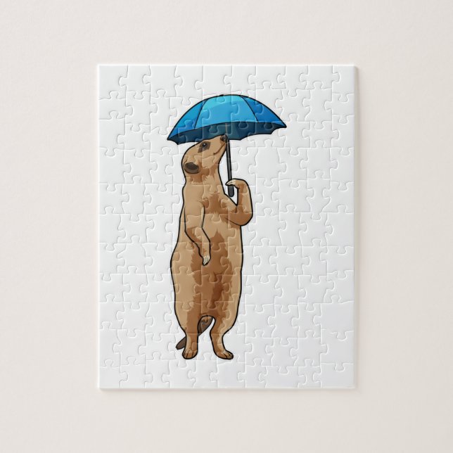 Puzzle Meerkat avec parapluie (Vertical)