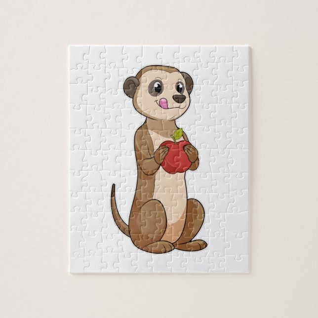 Puzzle Meerkat avec pomme (Vertical)
