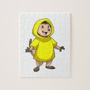 Puzzle Meerkat avec Raincoat