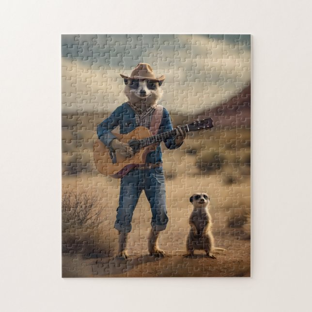 Puzzle Meerkat Duet : Se battre ensemble en harmonie, (Vertical)