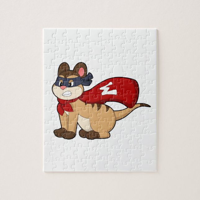 Puzzle Meerkat en héros avec masque (Vertical)