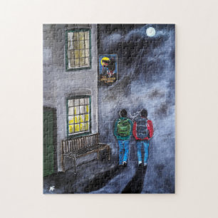 Puzzle Méfiez-vous de la Lune Peinture d'Alfred Fox