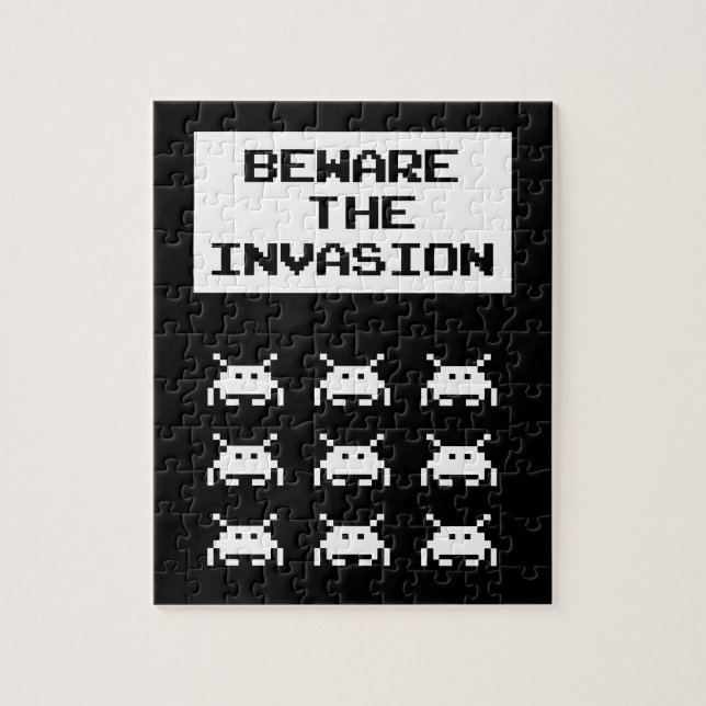 Puzzle Méfiez-vous de l'invasion, conception geek (Vertical)