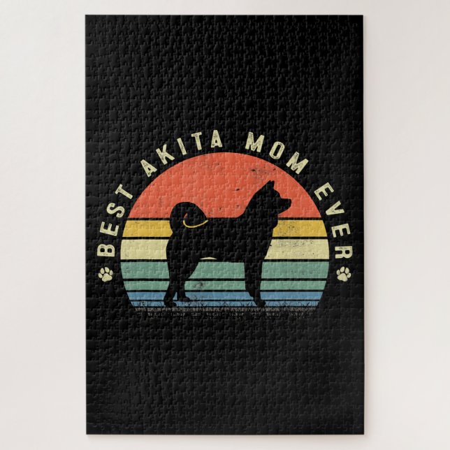 Puzzle Meilleur Akita Maman Jamais Drôle Akita Chien Cade (Vertical)