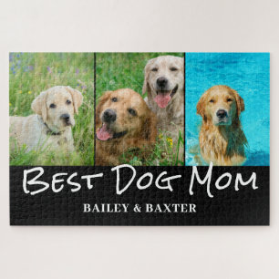 Puzzle Meilleur Chien Maman Photo Nom du collage