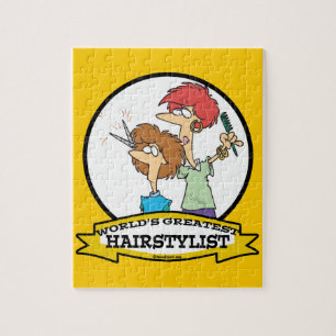 PUZZLE MEILLEUR COIFFEUR DU MONDE FEMME CARTOON