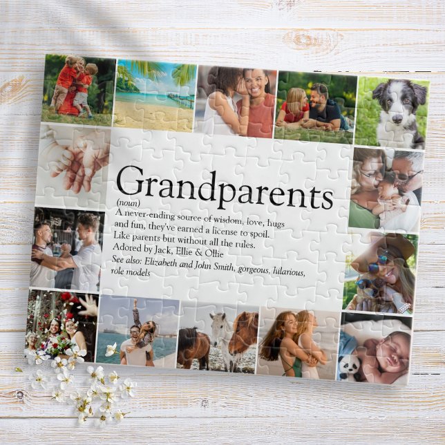 Puzzle Meilleur Grand-Parents Toujours Définition 14 Phot (Best Grandparents Ever Definition 14 Photo Jigsaw Puzzle)