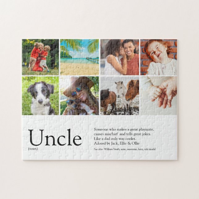 Puzzle Meilleur oncle Funcle Définition 6 Collage de phot (Horizontal)