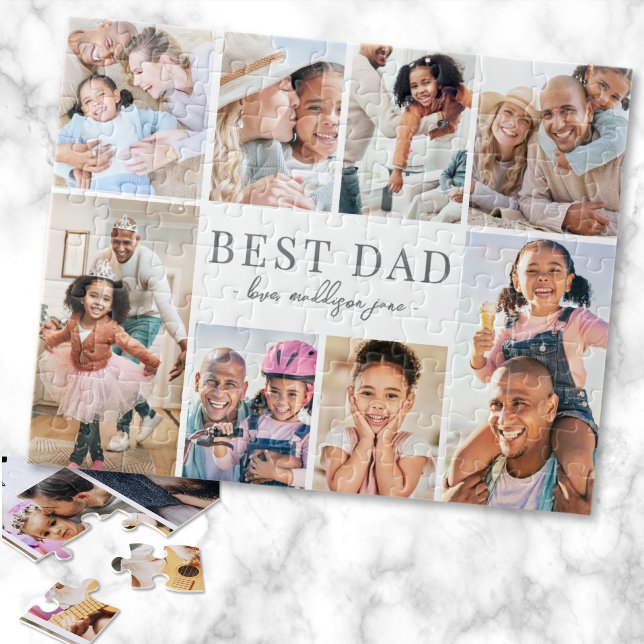Puzzle Meilleur Papa Collage de Photos (Simple Best Dad Collage jigsaw puzzle)
