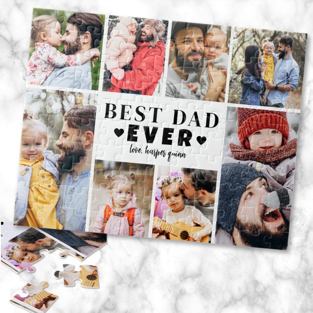 Puzzle Meilleur Papa Collage de Photos (Best Dad Photo Collage jigsaw puzzle)