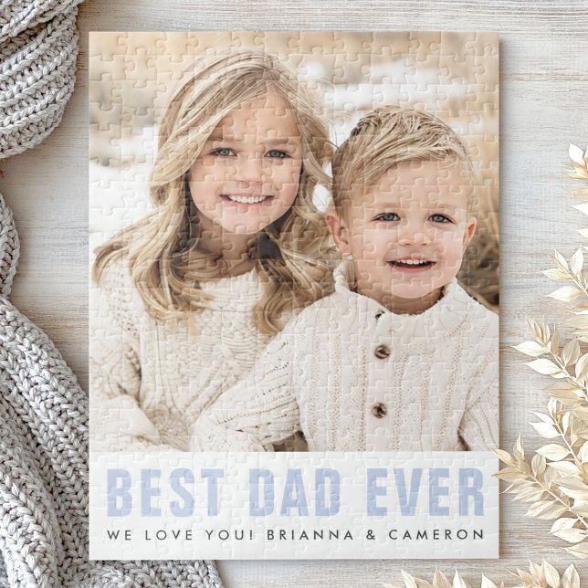 Puzzle Meilleur papa de tous les temps joyeuse fête des p (Best dad ever happy father's day photo jigsaw puzzle)