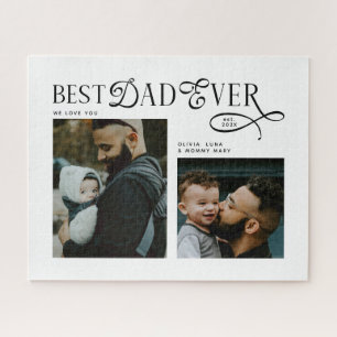 Puzzle Meilleur Papa Ever 2 Photos Cadeaux Fête des Pèr