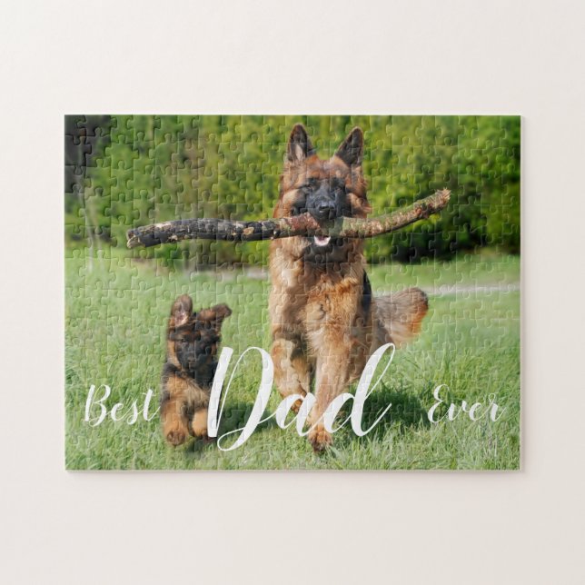 Puzzle Meilleur papa Jamais mignon chien animal animal de (Horizontal)