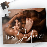 Puzzle Meilleur Papa Jamais Moderne Classique Simple Phot<br><div class="desc">Ce design simple et moderne est composé d'une typographie serif et cursive et d'ajouter une photo personnalisée</div>