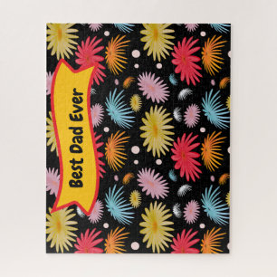 Puzzle Meilleur Papa Personnalisable Typographie Cadeau p