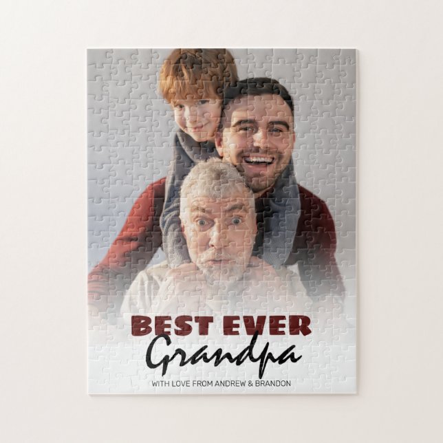 Puzzle Meilleur Papy de Tous les Temps | Photo (Vertical)