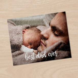 Puzzle Meilleur Père Jamais Photo Personnalisée Moderne
