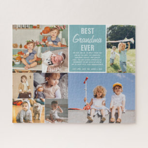 Puzzle Meilleure grand-mère   Collage photo couleur bloc