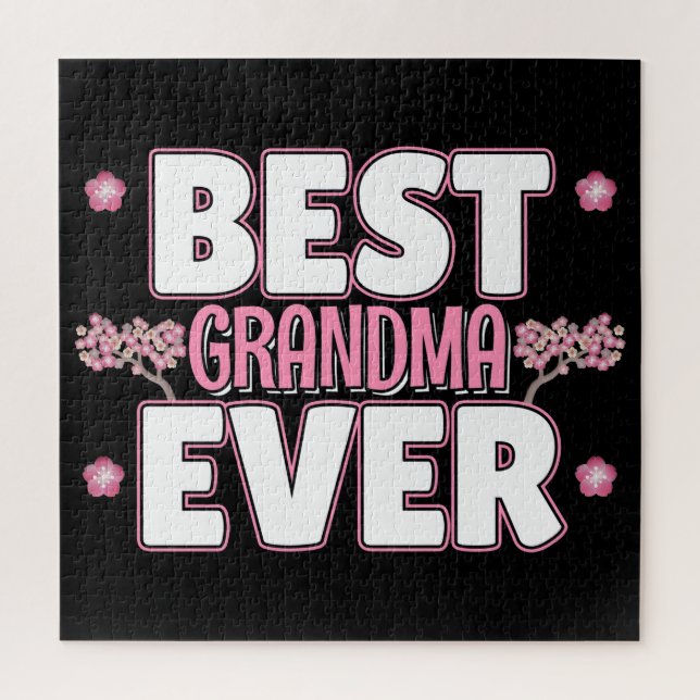 Puzzle Meilleure grand-mère jamais - Fleurs de cerisiers  (Vertical)