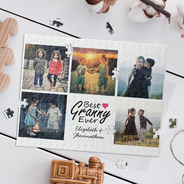 Puzzle Meilleure Granny Ever Modern Photo Collage Grand-m (Créateur téléchargé)