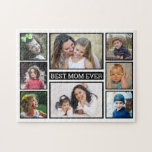 Puzzle Meilleure Maman Toujours 8 Photo Collage Jigsaw Pu<br><div class="desc">Le puzzle de collage photo multiple personnalisé avec 8 photos et la typographie "Meilleure maman d'un jour" en font un cadeau unique pour maman.</div>