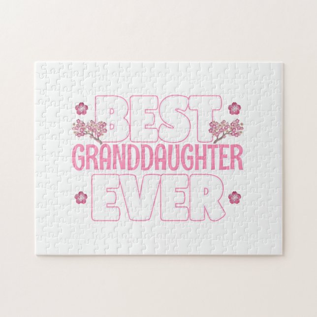 Puzzle Meilleure Petite-fille jamais - Fleurs de cerisier (Horizontal)