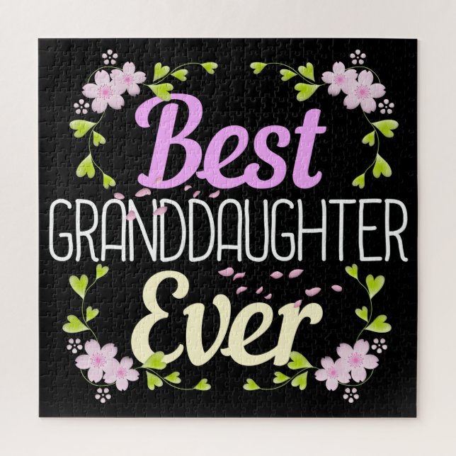 Puzzle Meilleure petite fille jamais - Floral (Vertical)