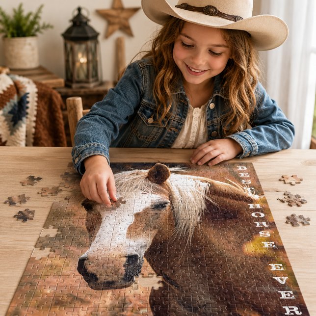 Puzzle Meilleure photo de cheval personnalisée (Créateur téléchargé)