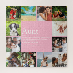 Puzzle Meilleure Tante, Définition de Tante 12 Photo Rose